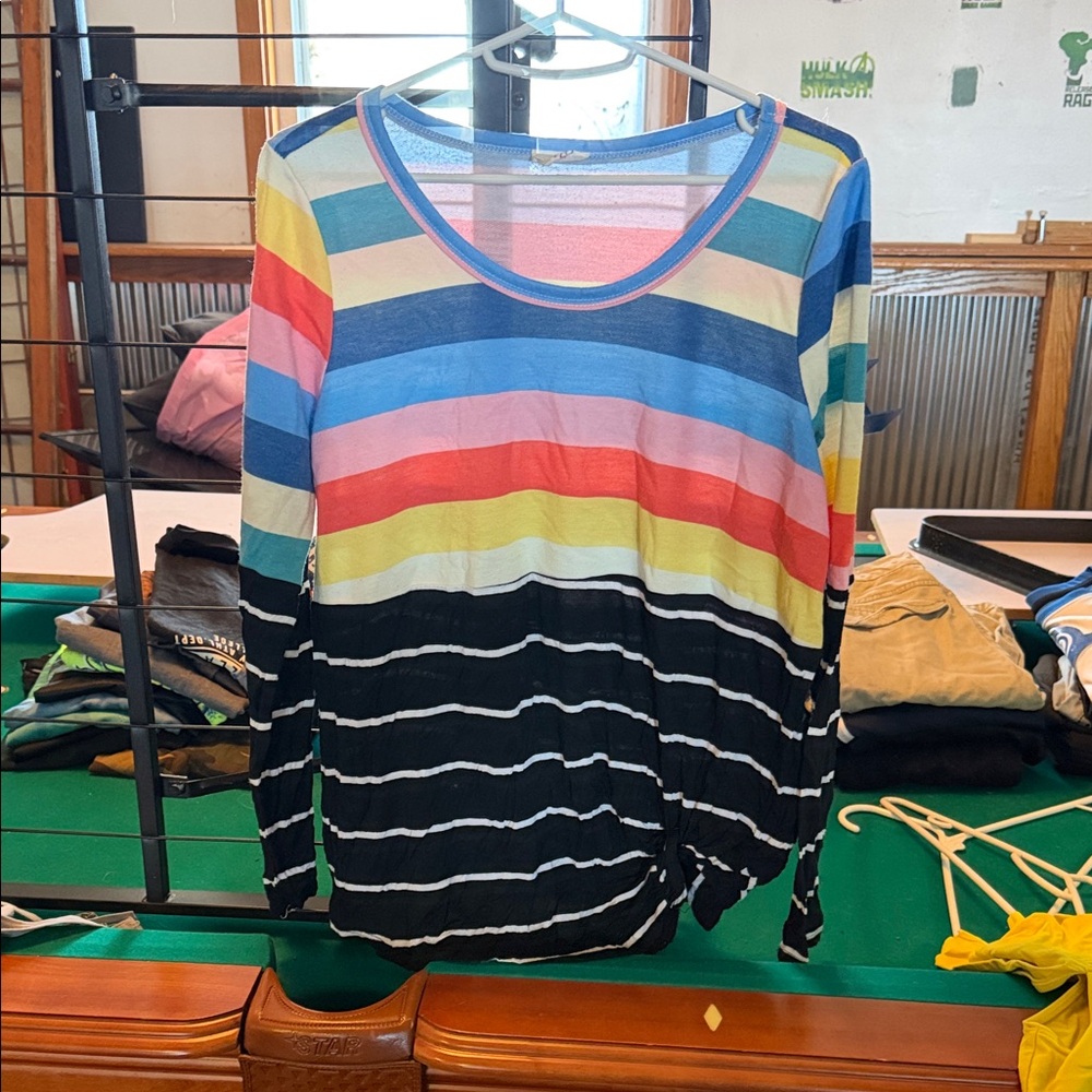 BiBi Multicolor Striped Long Sleeve Top